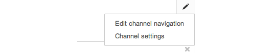 Channel settings