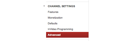 Channel settings advanced