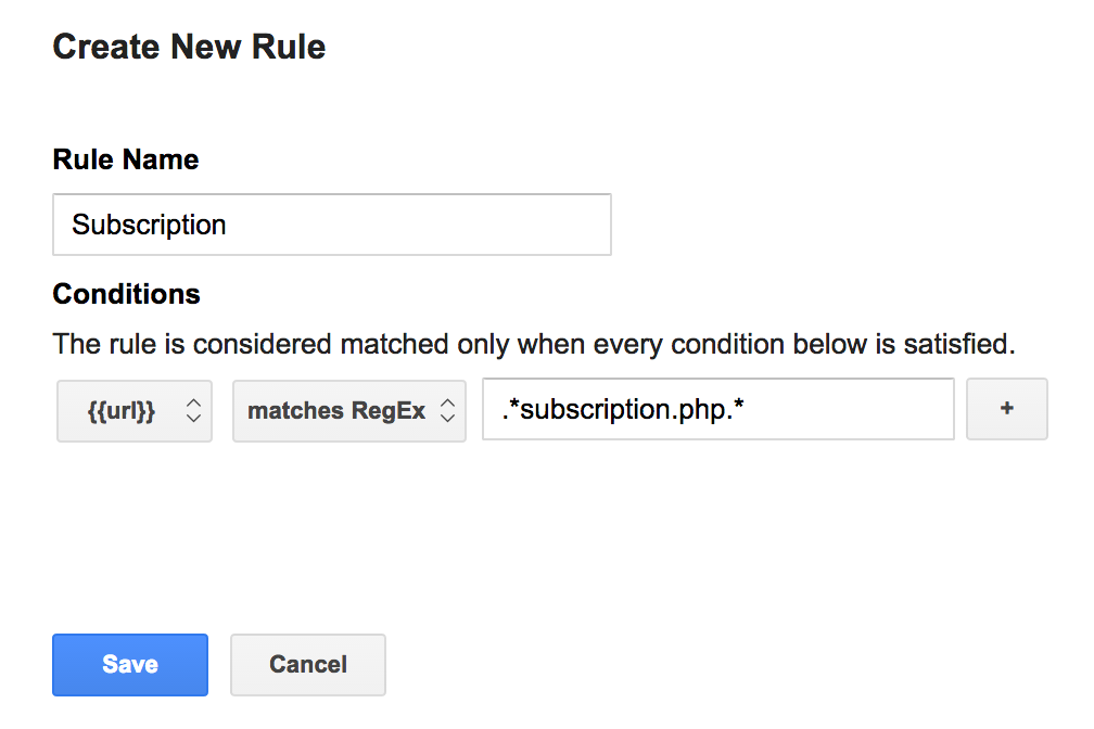 Google Tag Manager Rule Creation