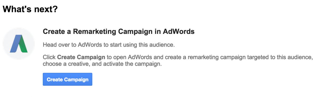 Create a Remarketing Campaign in AdWords