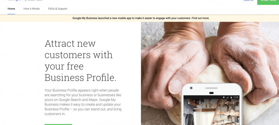 Google My Business Start Page