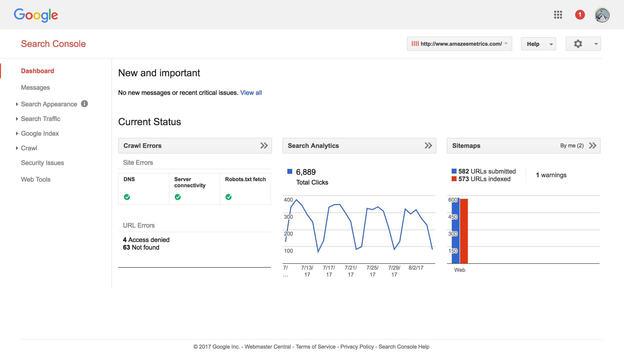 Verifiy your Property in the Google Search Console by Amazee Metrics