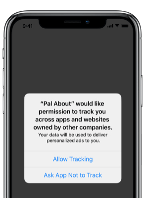 iPhone with new Privacy Reminder pop-up open