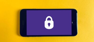 Mobile phone with a lock on the screen