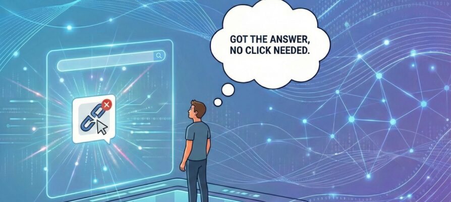 An exemplary user engaging in a zero-click search